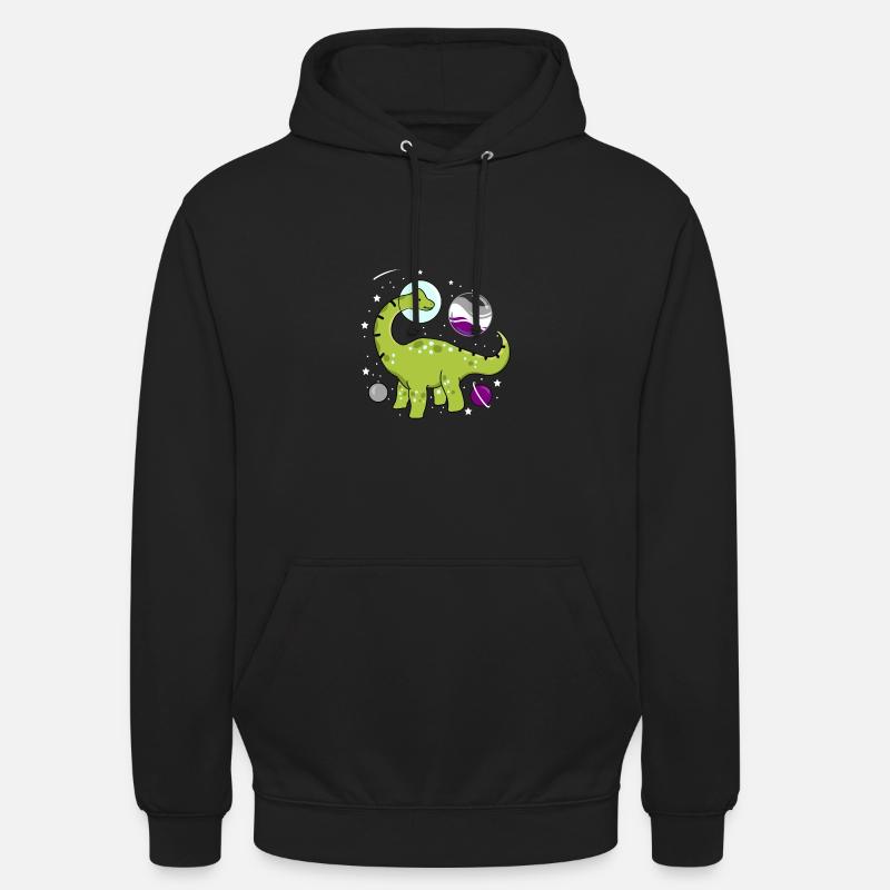 Brachiosaure dans l’espace Ace Pride - Sweat-shirt à capuche unisexe - noir