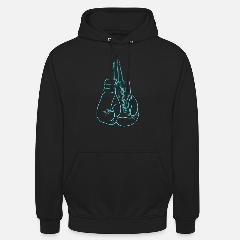 Gants de boxe - Sweat-shirt à capuche unisexe - noir