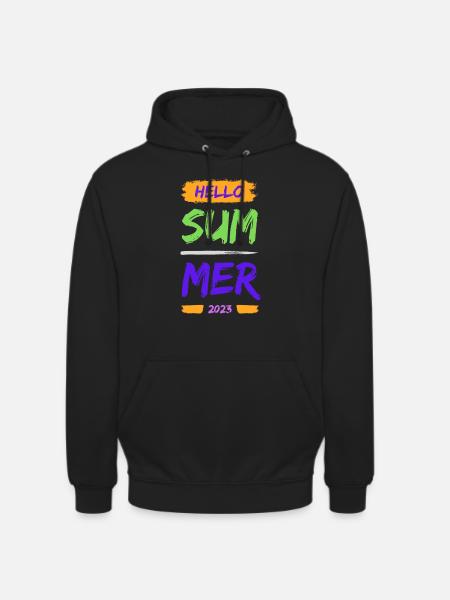 Hello Summer - Unisex Hoodie - Schwarz