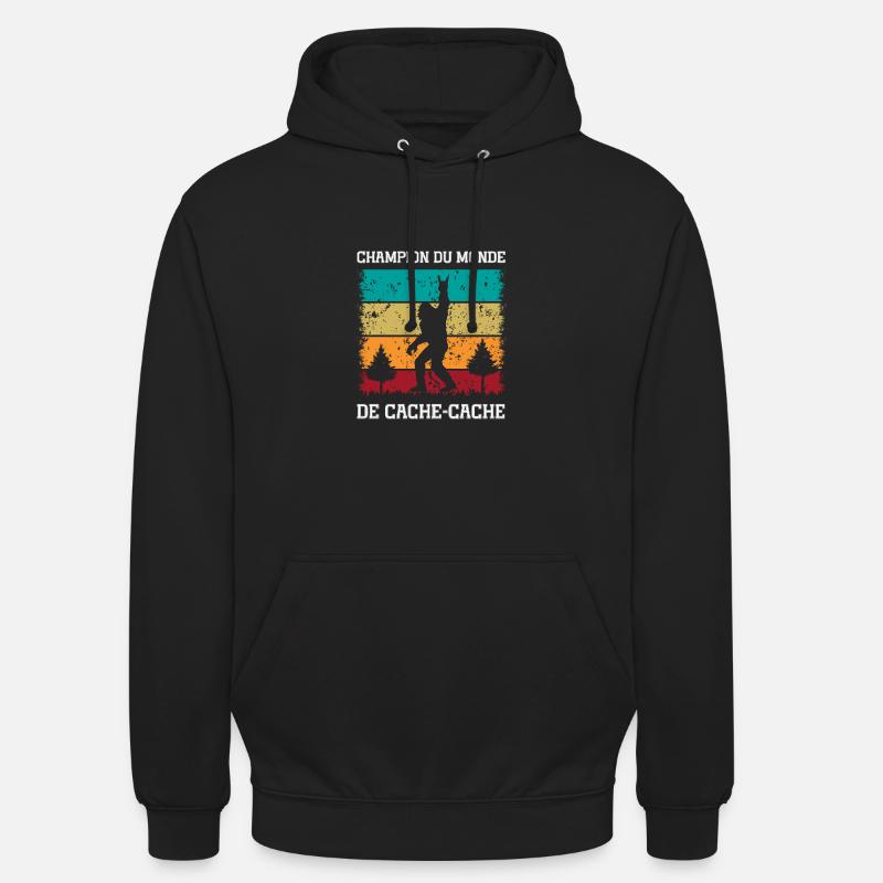 champion du monde de cache-cache - Sweat-shirt à capuche unisexe - noir