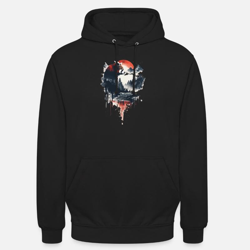Roter Panda - Unisex Hoodie - Schwarz
