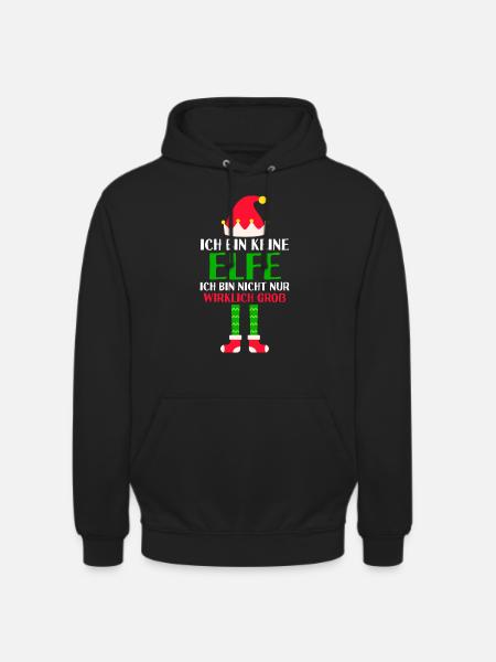 Weihnachten Elfe Elfen Geschenk - Unisex Hoodie - Schwarz
