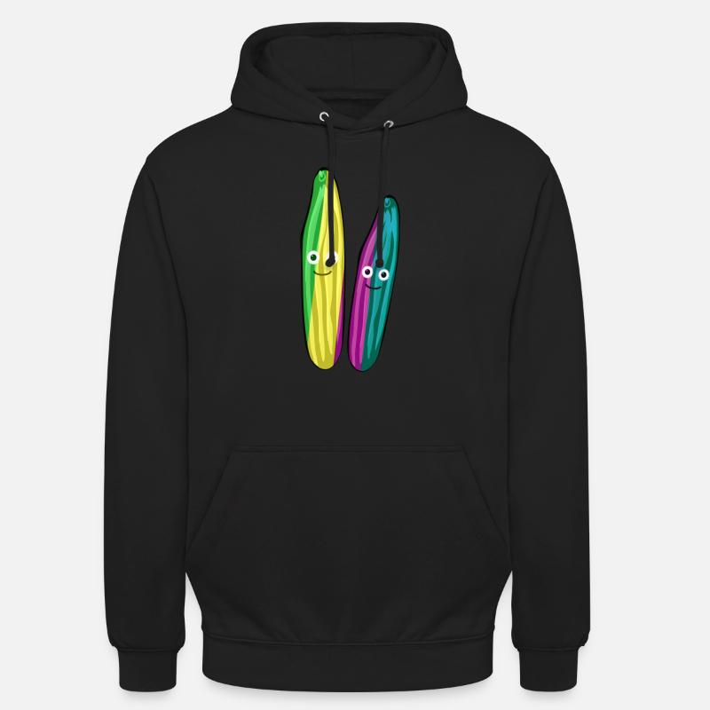 Concombre,Couple,Concombre,Concombre,Concombre,Couple - Sweat-shirt à capuche unisexe - noir