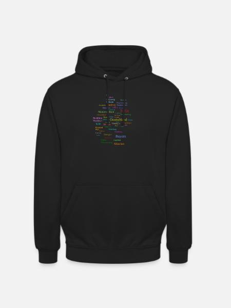 Deutschland Karte - Unisex Hoodie - Schwarz