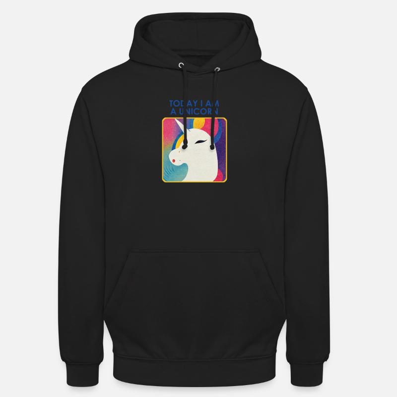 Licorne avec devise – Design unique - Sweat-shirt à capuche unisexe - noir