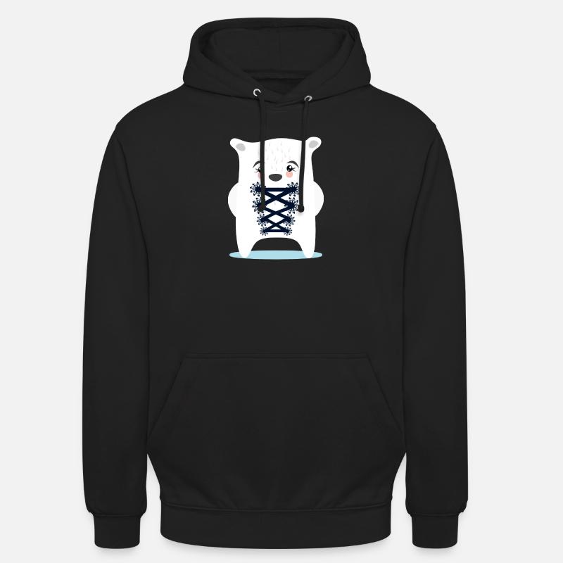 BAYERN EISBÄR TRACHTEN ERSATZ DIRNDL - Unisex Hoodie - Schwarz