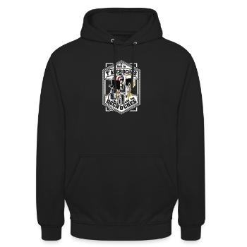 Hooks or Stalls Cycling - Unisex Hoodie - black - Front - Alina (178cm) & Michal (187cm)