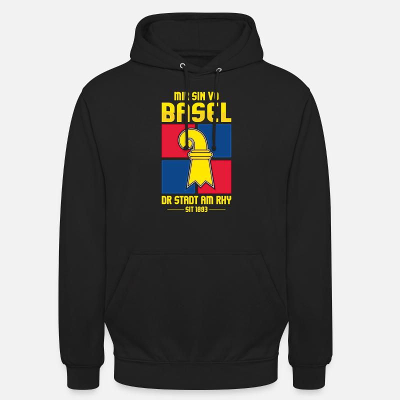 BÂLE - Sweat-shirt à capuche unisexe - noir