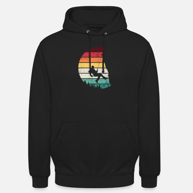 Rainbow Horizon Swing Silhouette - Unisex Hoodie - Schwarz