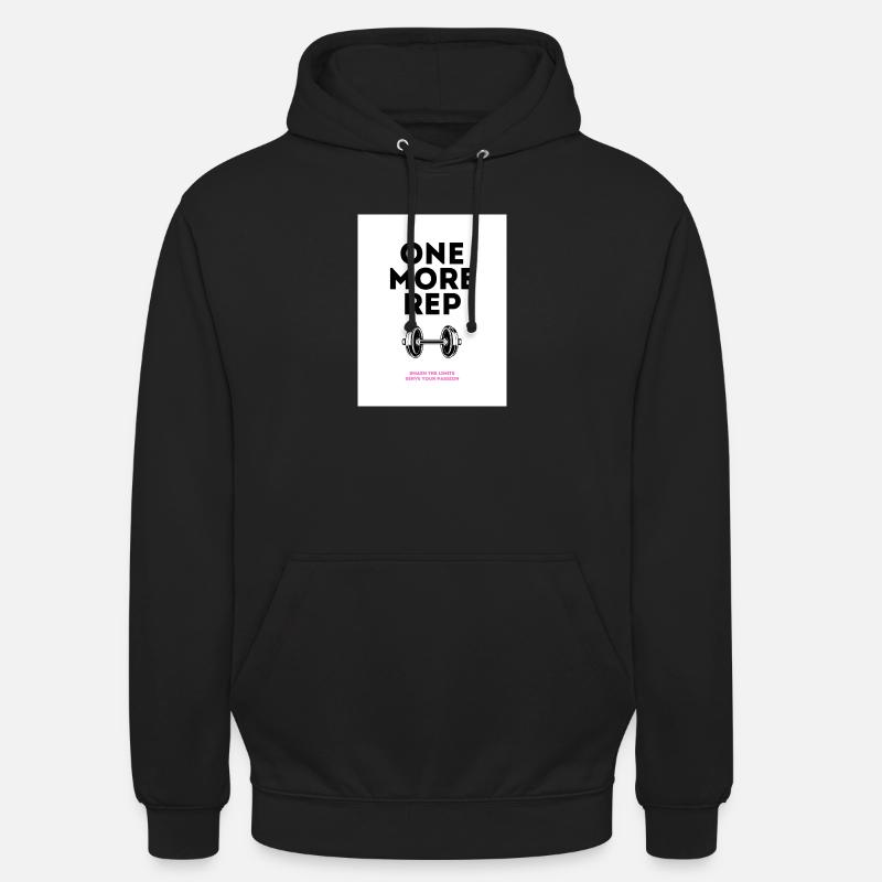Gym Motivation Noch ein Wiederholungsdesign - Unisex Hoodie - Schwarz