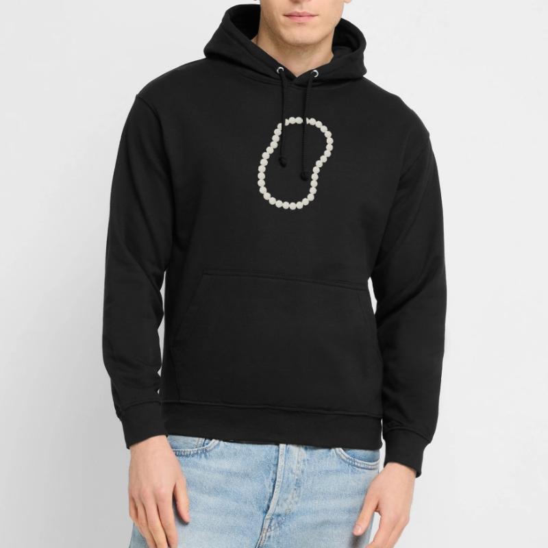 Conception élégante de collier de perles de perles Sweat-shirt à capuche unisexe