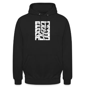 Musique Acid Techno - Sweat-shirt à capuche unisexe - noir - Devant - Alina (178cm) & Michal (187cm)