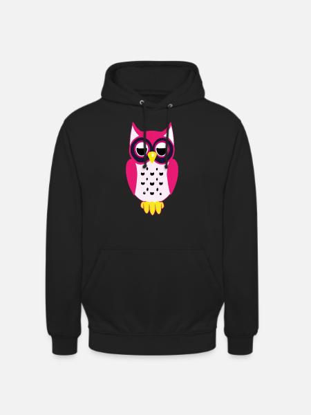 Eule - Unisex Hoodie - Schwarz