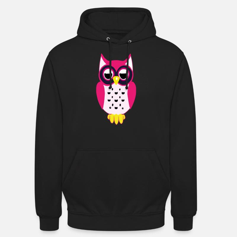 Eule - Unisex Hoodie - Schwarz