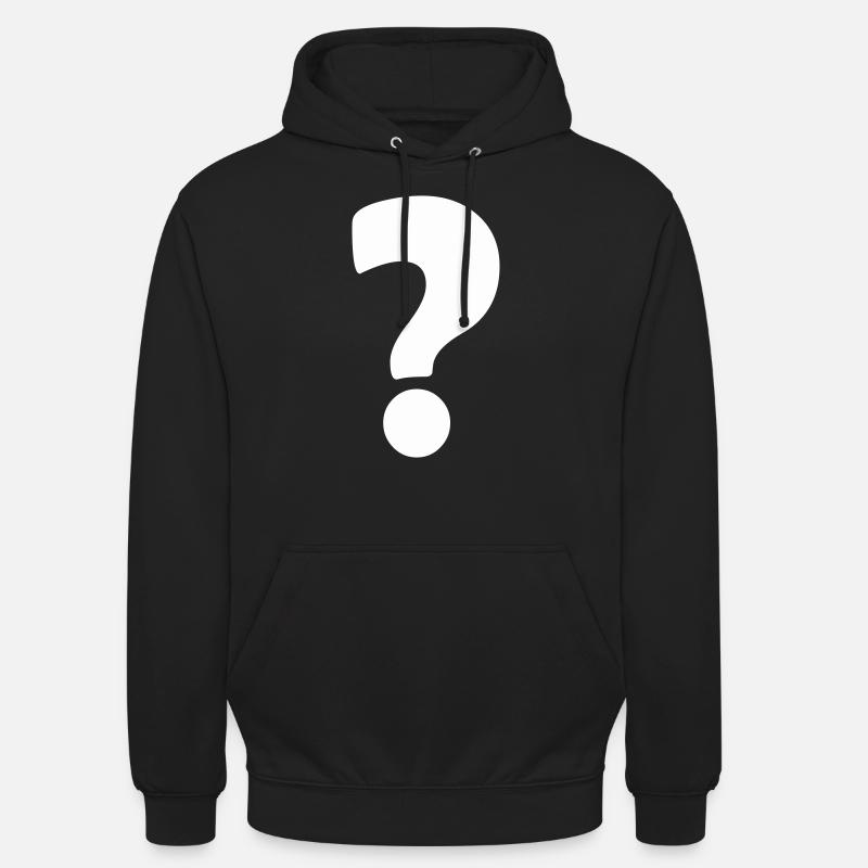 Point d’interrogation 1 - Sweat-shirt à capuche unisexe - noir