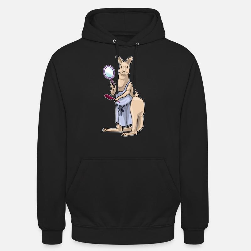 Kangourou Coiffeur Miroir - Sweat-shirt à capuche unisexe - noir