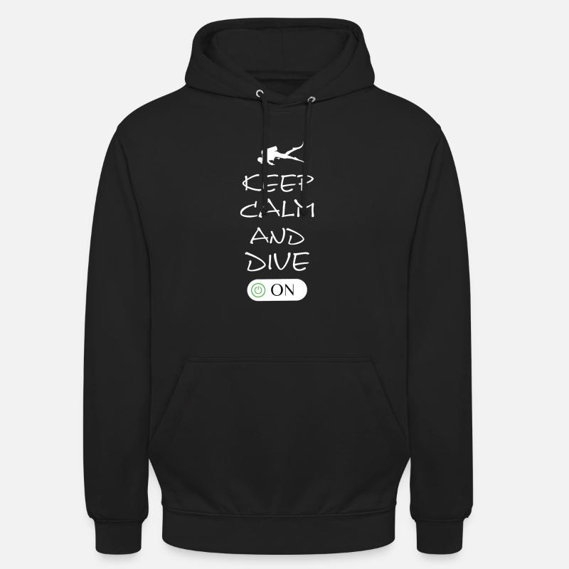 Keep Calm and Dive On - Unisex Hoodie - Schwarz