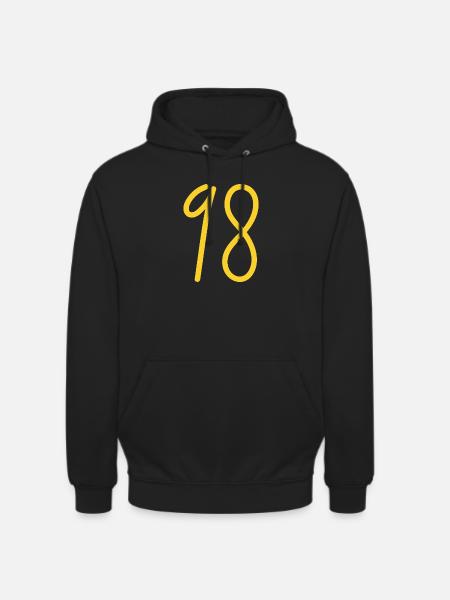 98 - Sweat-shirt à capuche unisexe - noir