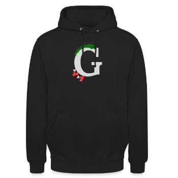 g - Unisex Hoodie - black - Front - Alina (178cm) & Michal (187cm)