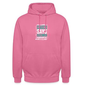 Rien ne dit le printemps comme une chemise Margaritas pour - Sweat-shirt à capuche unisexe - rose - Devant - Alina (178cm) & Michal (187cm)