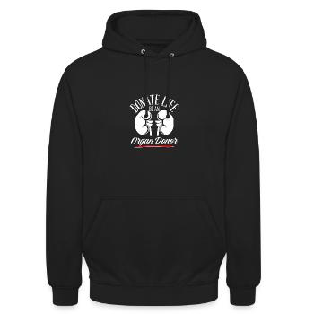 Donate Life Be An Organ Donor Organ Donation - Unisex Hoodie - black - Front - Alina (178cm) & Michal (187cm)