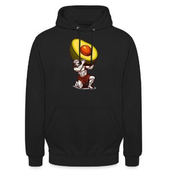 Statue avocat - Sweat-shirt à capuche unisexe - noir - Devant - Alina (178cm) & Michal (187cm)