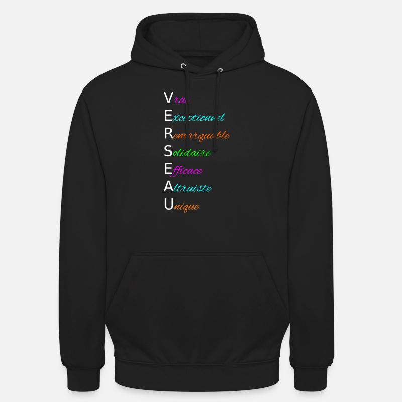 VERSEAU Vrai Exceptionnel Remarquable Solidaire - Sweat-shirt à capuche unisexe - noir