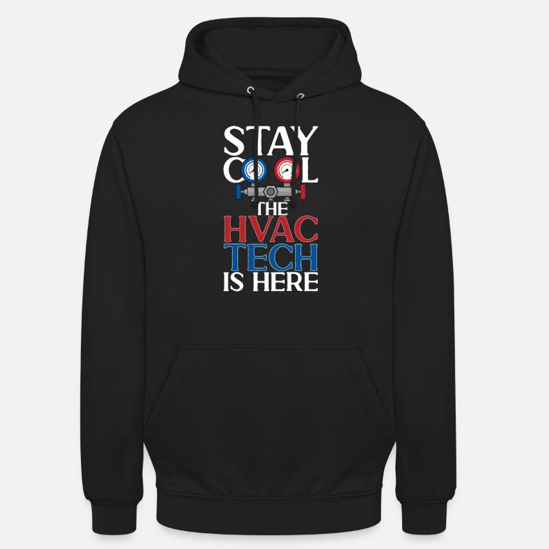 Chauffage, Climatisation, Ventilation, Technicien - Sweat-shirt à capuche unisexe - noir