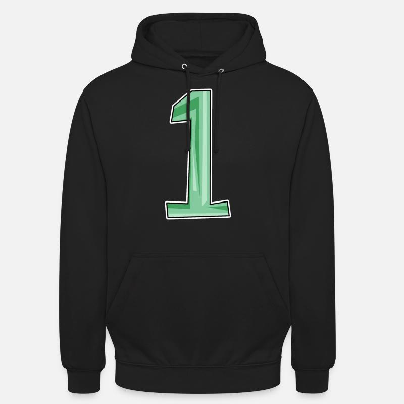 1 vert - Sweat-shirt à capuche unisexe - noir