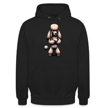 Pudel Pudelbesitzer Pudelliebhaber Pudelhund - Unisex Hoodie - Schwarz - Vorne - Alina (178cm) & Michal (187cm)