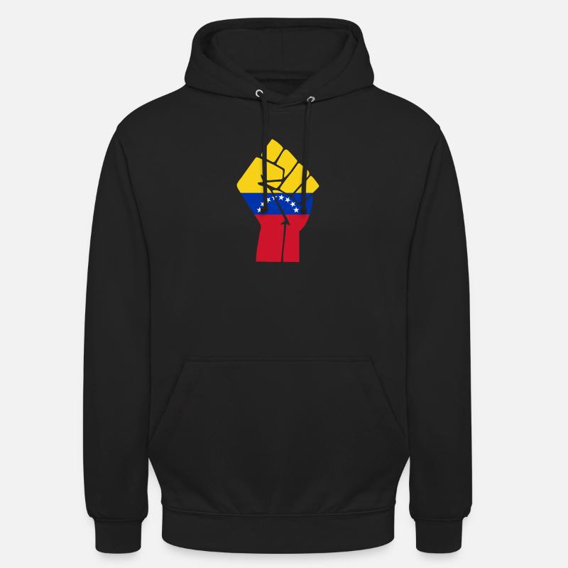 Drapeau du Poing du Venezuela - Sweat-shirt à capuche unisexe - noir