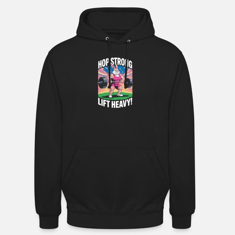 Spring stark. Hebe schwer - Unisex Hoodie - Schwarz