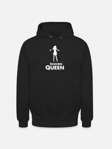 Tanzsilhouette Königin Text - Unisex Hoodie - Schwarz