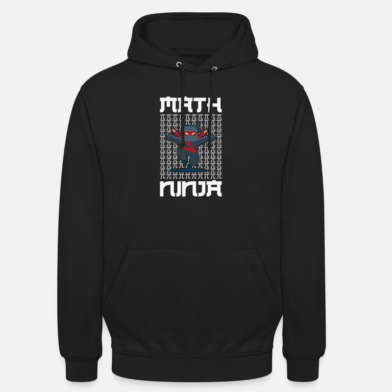 Professeur de maths Math Ninja - Sweat-shirt à capuche unisexe - noir