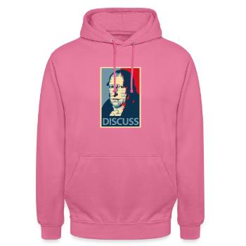 hegel discuss II philosophy, philosopher - Unisex Hoodie - pink - Front - Alina (178cm) & Michal (187cm)