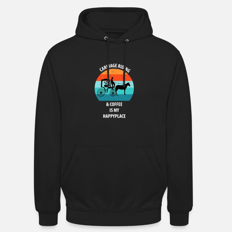 Cocher Calèche Calèche Café - Sweat-shirt à capuche unisexe - noir