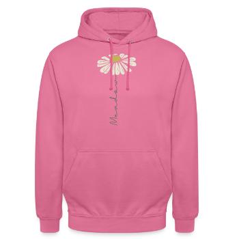 Pâquerette - Sweat-shirt à capuche unisexe - rose - Devant - Alina (178cm) & Michal (187cm)