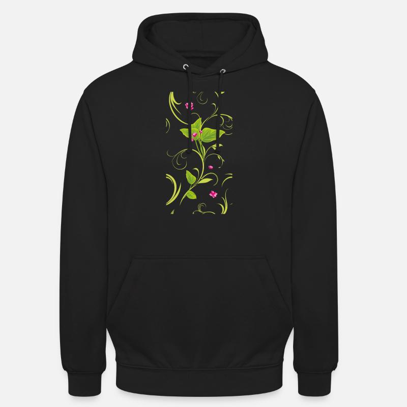 Zweig mit rosa Blüten - Unisex Hoodie - Schwarz