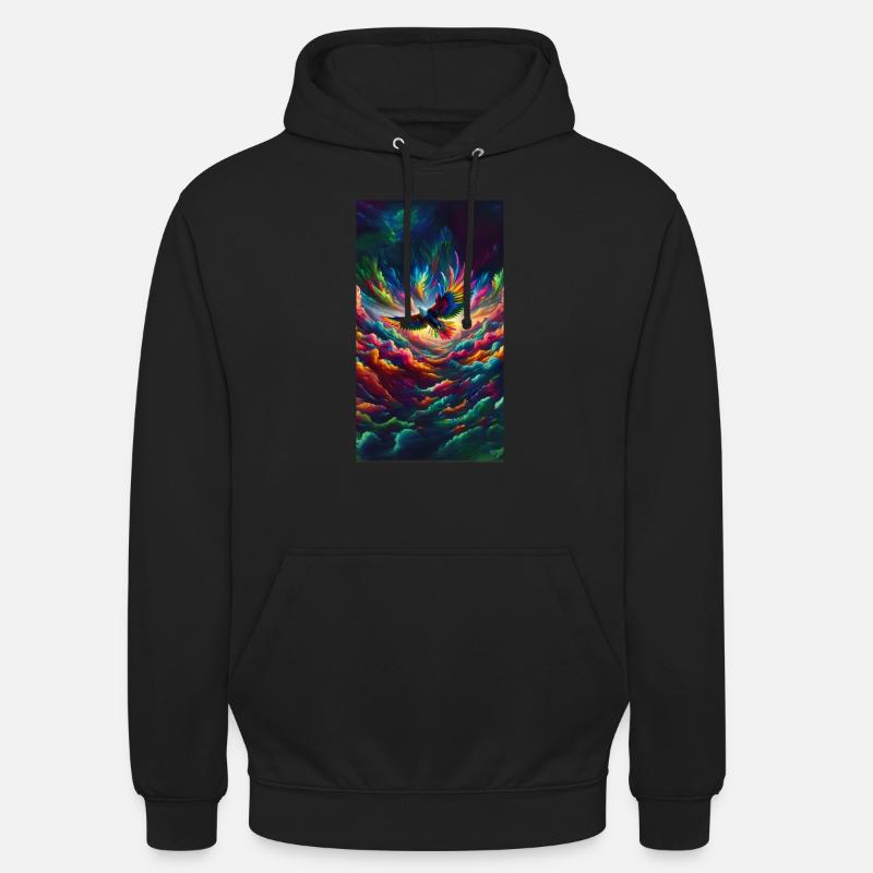 Regenbogenadler - Unisex Hoodie - Schwarz