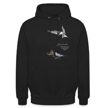 Flussseeschwalbe - Unisex Hoodie - Schwarz - Vorne - Alina (178cm) & Michal (187cm)