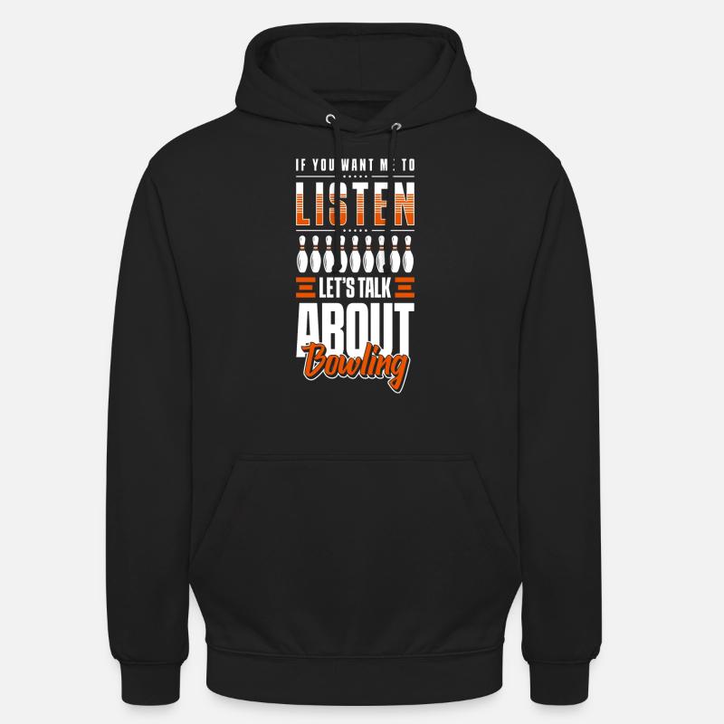 Bowling Bowlingbahn Strike - Unisex Hoodie - Schwarz