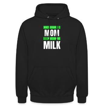 Not Your Mum Not Your Milk - Unisex Hoodie - black - Front - Alina (178cm) & Michal (187cm)