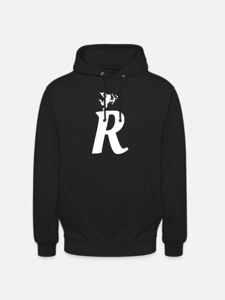 R - Sweat-shirt à capuche unisexe - noir
