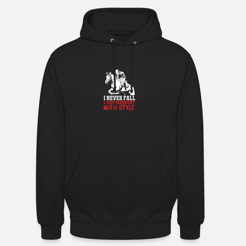 Saut d’obstacles Saut d’obstacles - Sweat-shirt à capuche unisexe - noir