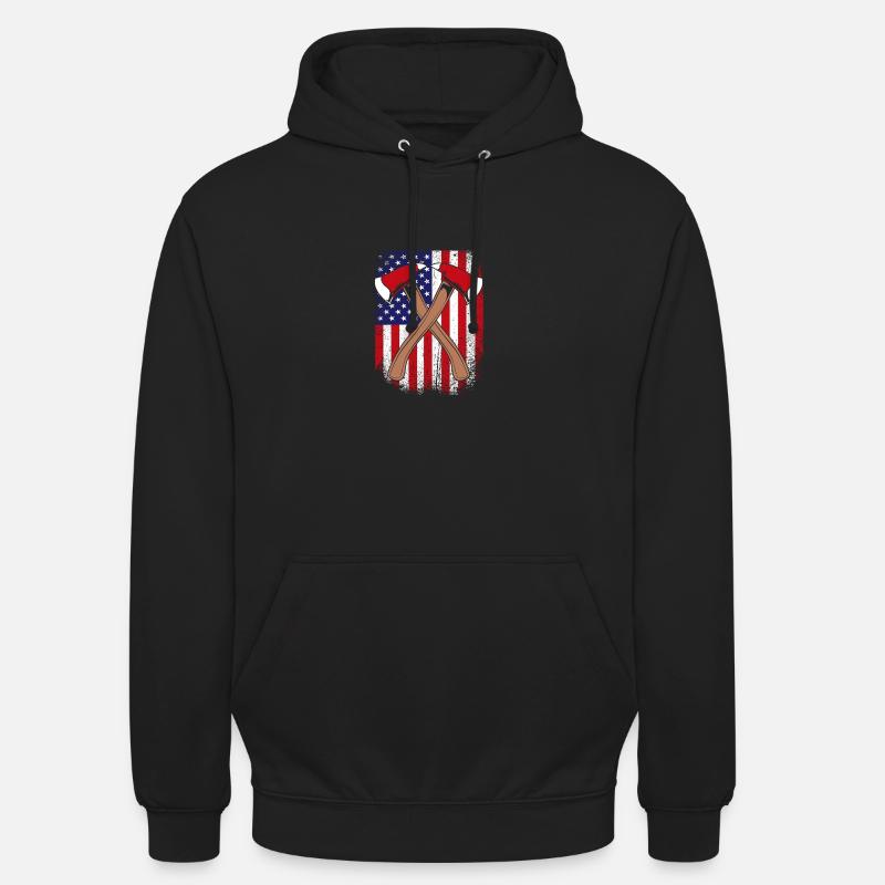 Pompier Pompier - Sweat-shirt à capuche unisexe - noir