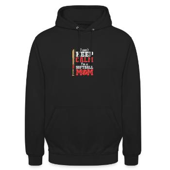 Softball Mutter Softball Mama - Unisex Hoodie - Schwarz - Vorne - Alina (178cm) & Michal (187cm)