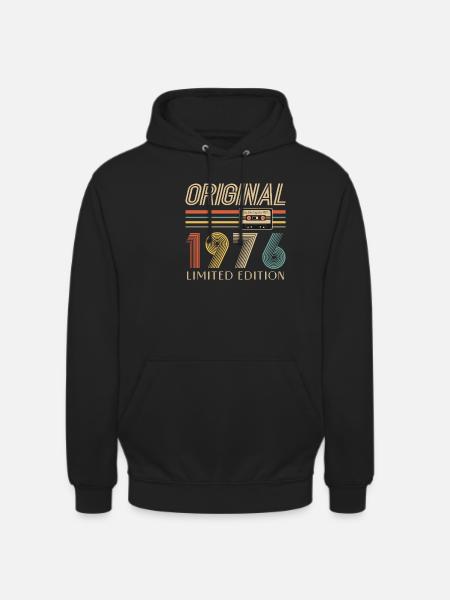 49e verjaardag originele 1976 49 jaar oude Gift - Uniseks hoodie - zwart