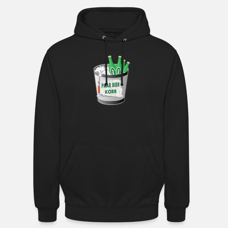Paar Bier Korb - Unisex Hoodie - Schwarz