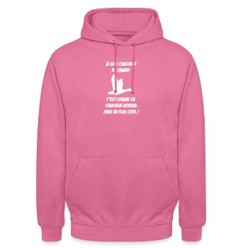 chasseur de canard - Sweat-shirt à capuche unisexe - rose - Devant - Alina (178cm) & Michal (187cm)