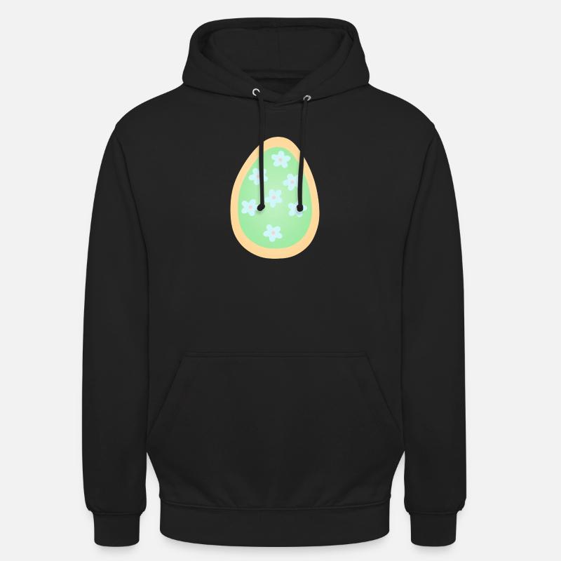 Pastel Floral Egg Pattern - Unisex Hoodie - black